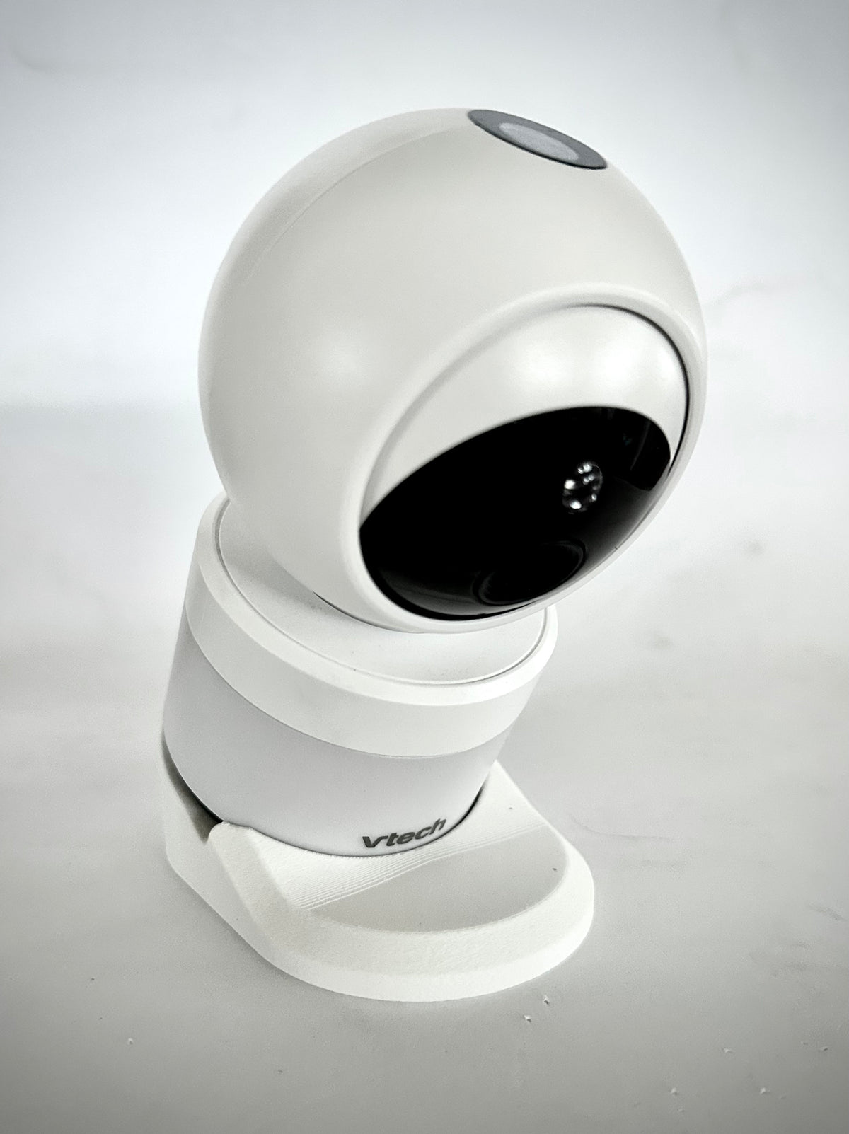 VTech Baby Monitor Shelf Mount | Angled | BM4700N & More securely holding a baby monitor camera in a stable no-drill setup.