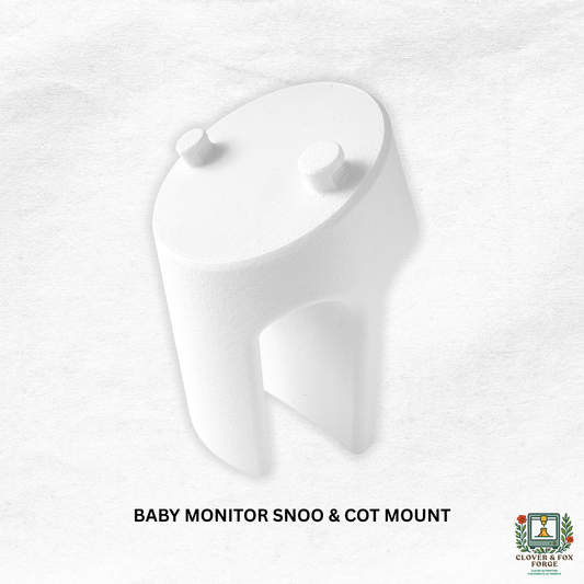Vtech Baby Monitor Snoo & Cot Mount | BM3900N + More - No drill, angled holder for secure mounting.