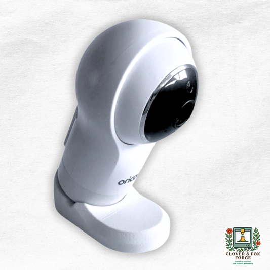 Oricom Baby Monitor Shelf Mount | Angled | OBH930 for 30° viewing angle, no drill installation, stable cot and bassinet mount.