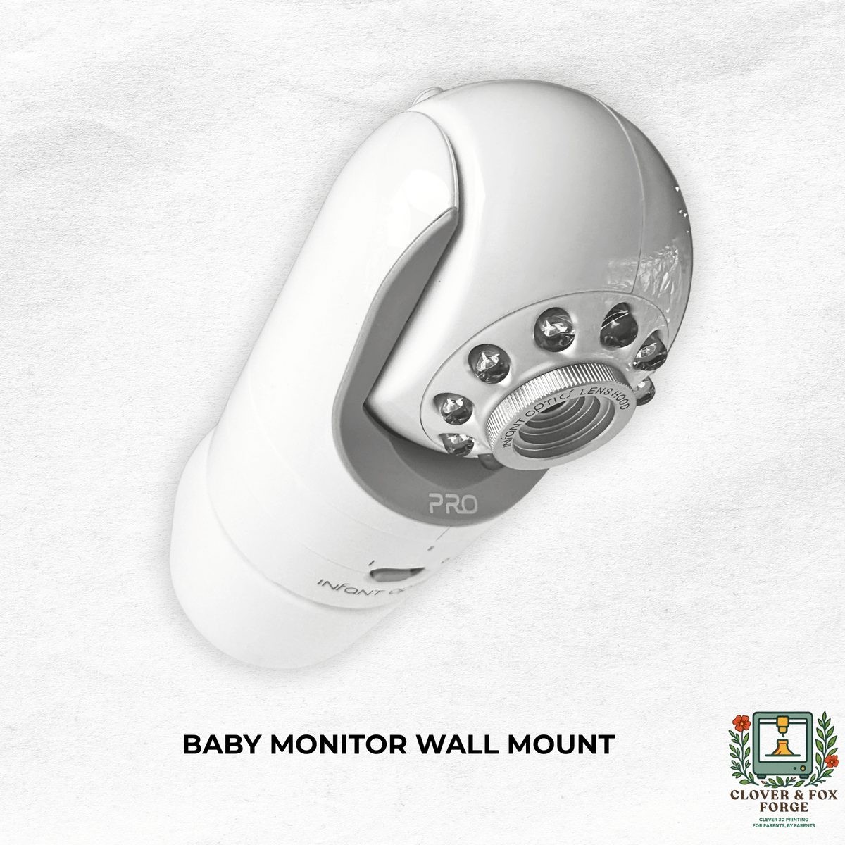 Infant Optics Baby Monitor Wall Mount | Angled | DXR-8 & DXR-8 PRO for secure camera positioning.