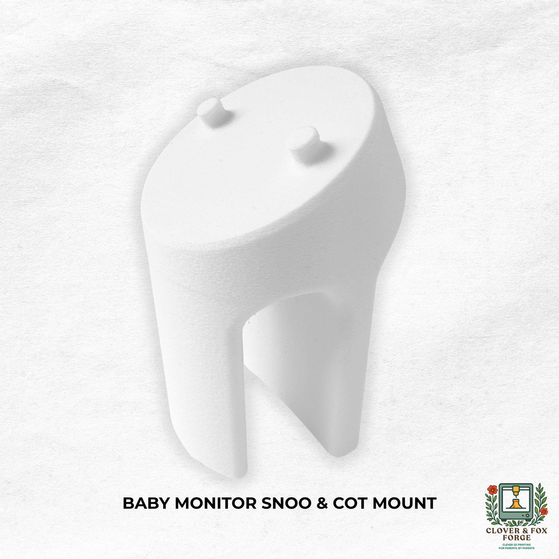 Oricom Baby Monitor Snoo & Cot Mount | CU745, a no-drill baby monitor adapter for cots and bassinets.