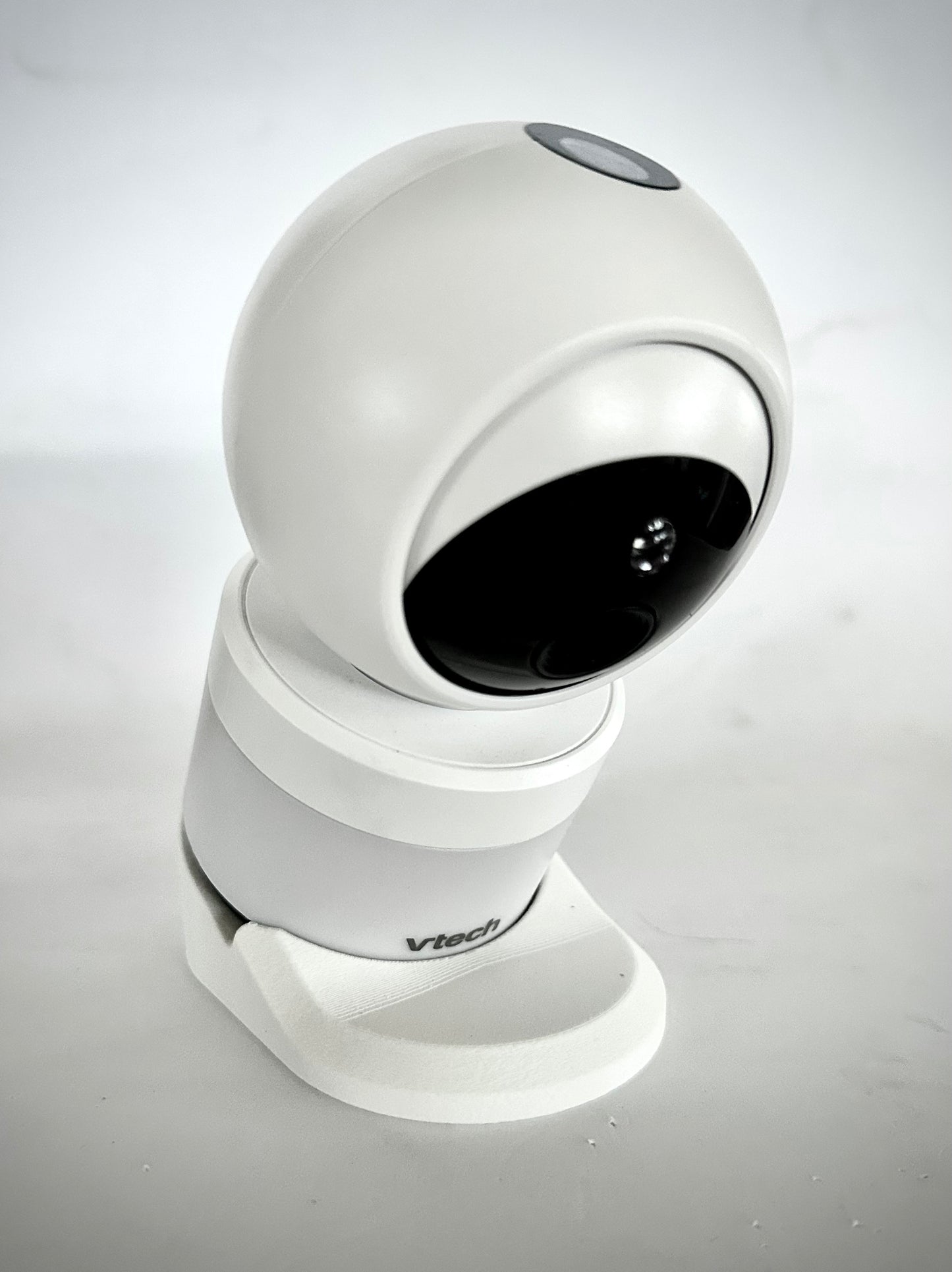 VTech Baby Monitor Shelf Mount | Angled | BM4700N & More securely holding a baby monitor camera in a stable no-drill setup.