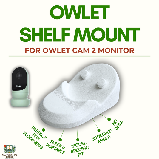 Owlet Cam 2 Baby Monitor Mount • Angled Shelf Stand