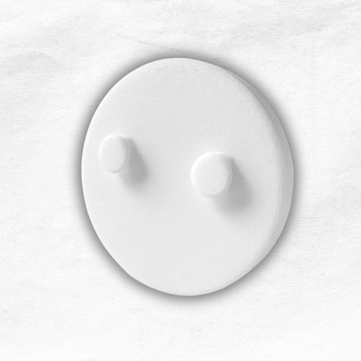 Owlet Baby Monitor Mount Adapter | Cam 2 | 1/4" Thread - white circular camera mount with two mounting pegs