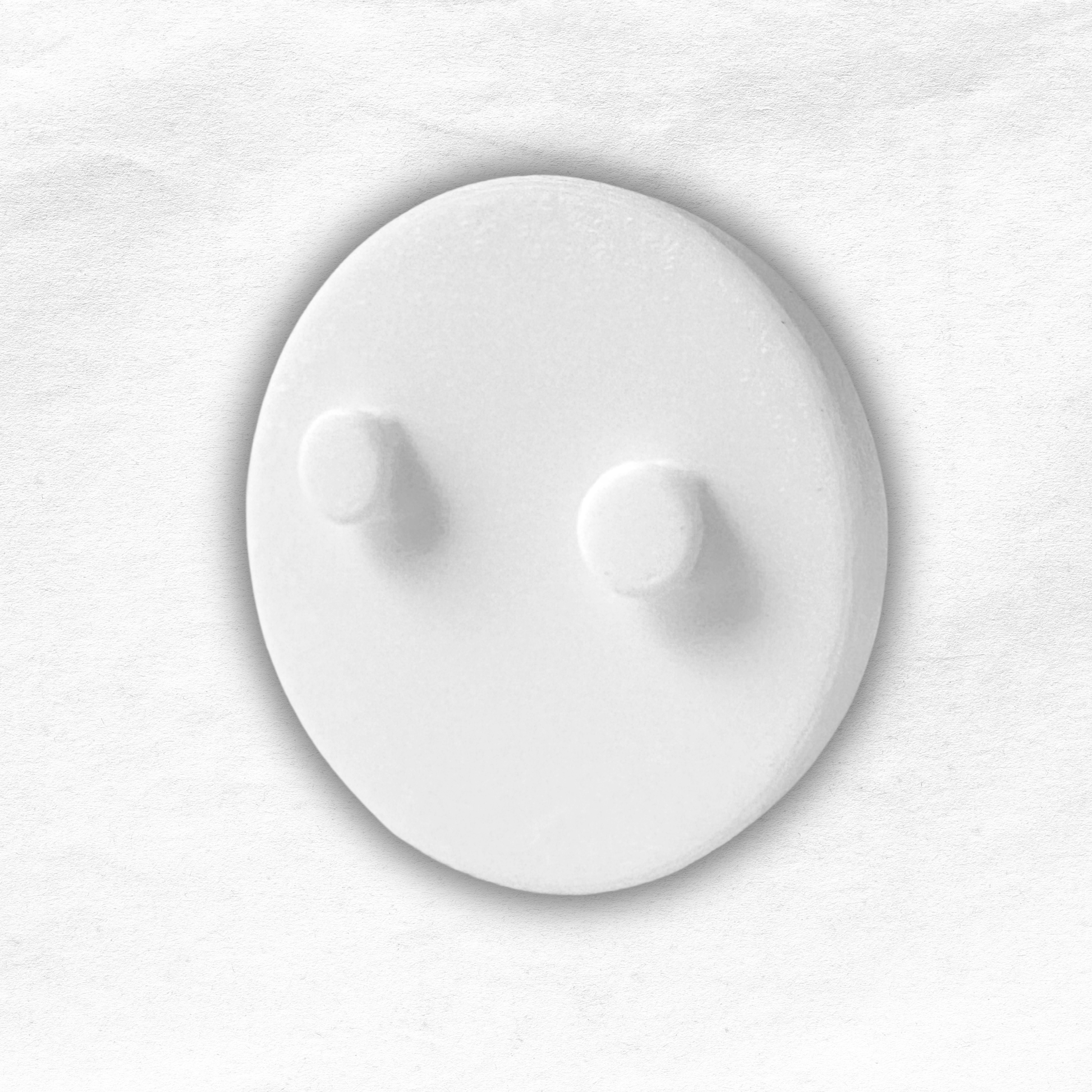 Owlet Baby Monitor Mount Adapter | Cam 2 | 1/4" Thread - white circular camera mount with two mounting pegs