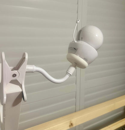 Babysense Baby Monitor Mount Adapter | HDS2 | 1/4" Thread attached to a clamp arm for flexible mounting.