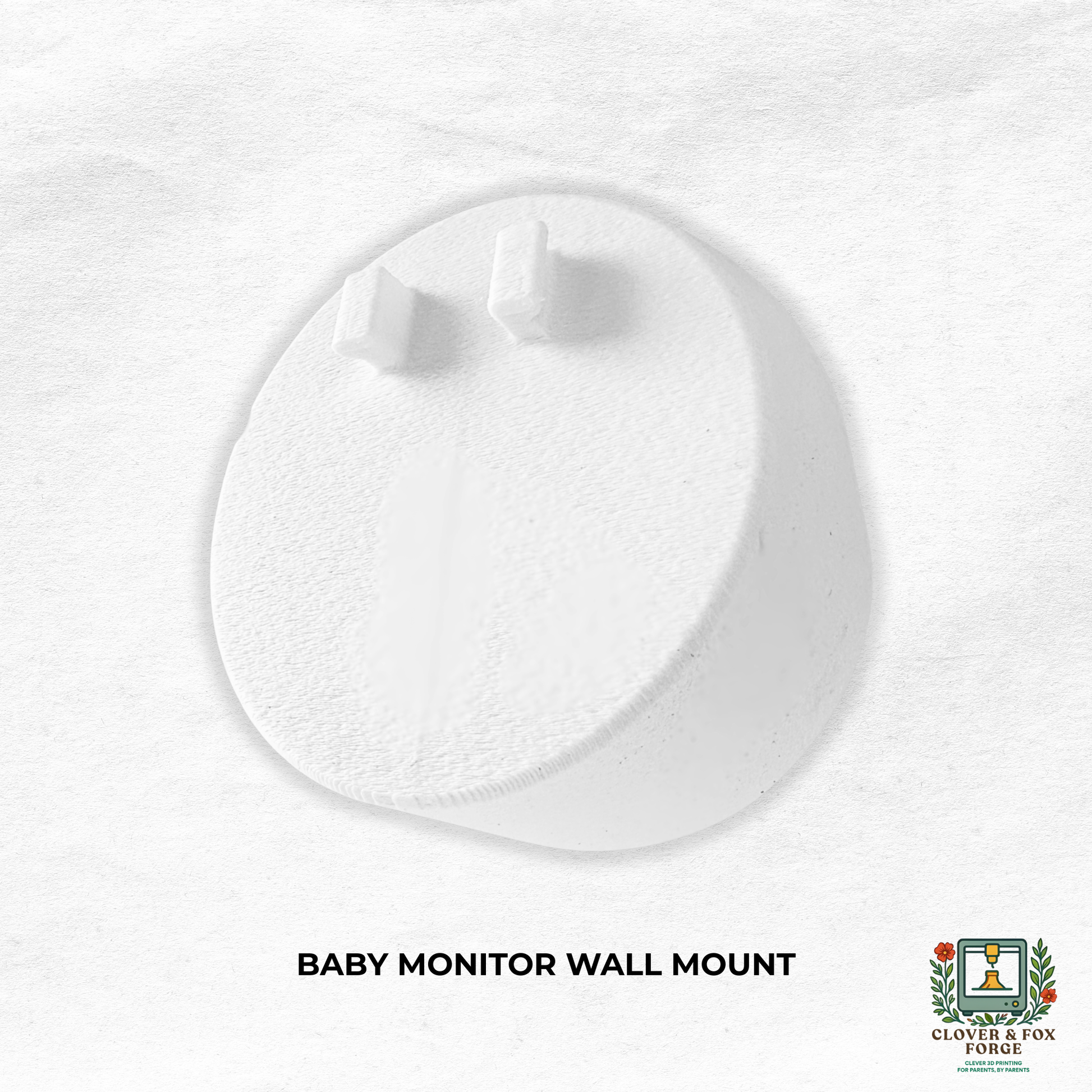 VTech Baby Monitor Wall Mount | Angled | RM7766HD & More, white wall mount designed for baby monitors.