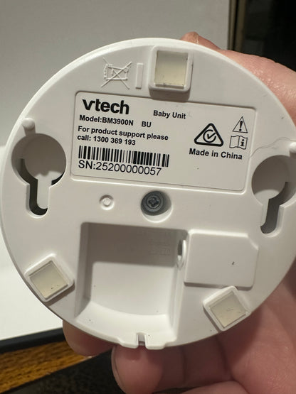 VTech Baby Monitor Shelf Mount | Angled | BM3900N & More - Image of the back of the VTech BM3900N baby monitor unit.