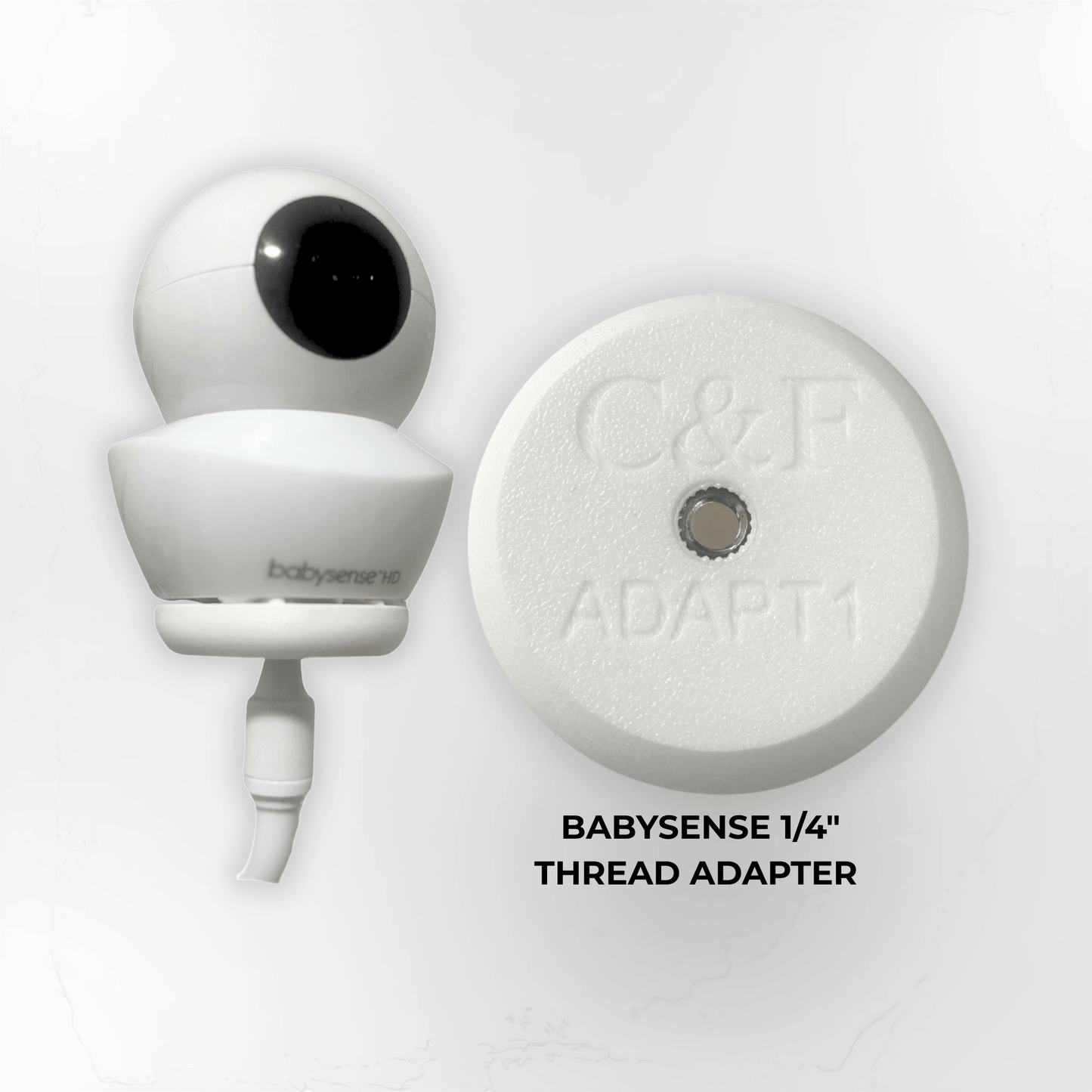 Babysense Baby Monitor Mount Adapter | HDS2 | 1/4" Thread for secure mounting of baby monitor.