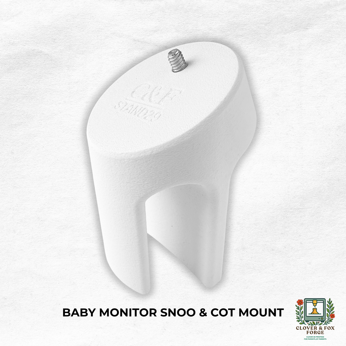 VTech Baby Monitor Snoo & Cot Mount | BM4500HD + More - No-drill, secure baby monitor adapter for bassinet and cot.
