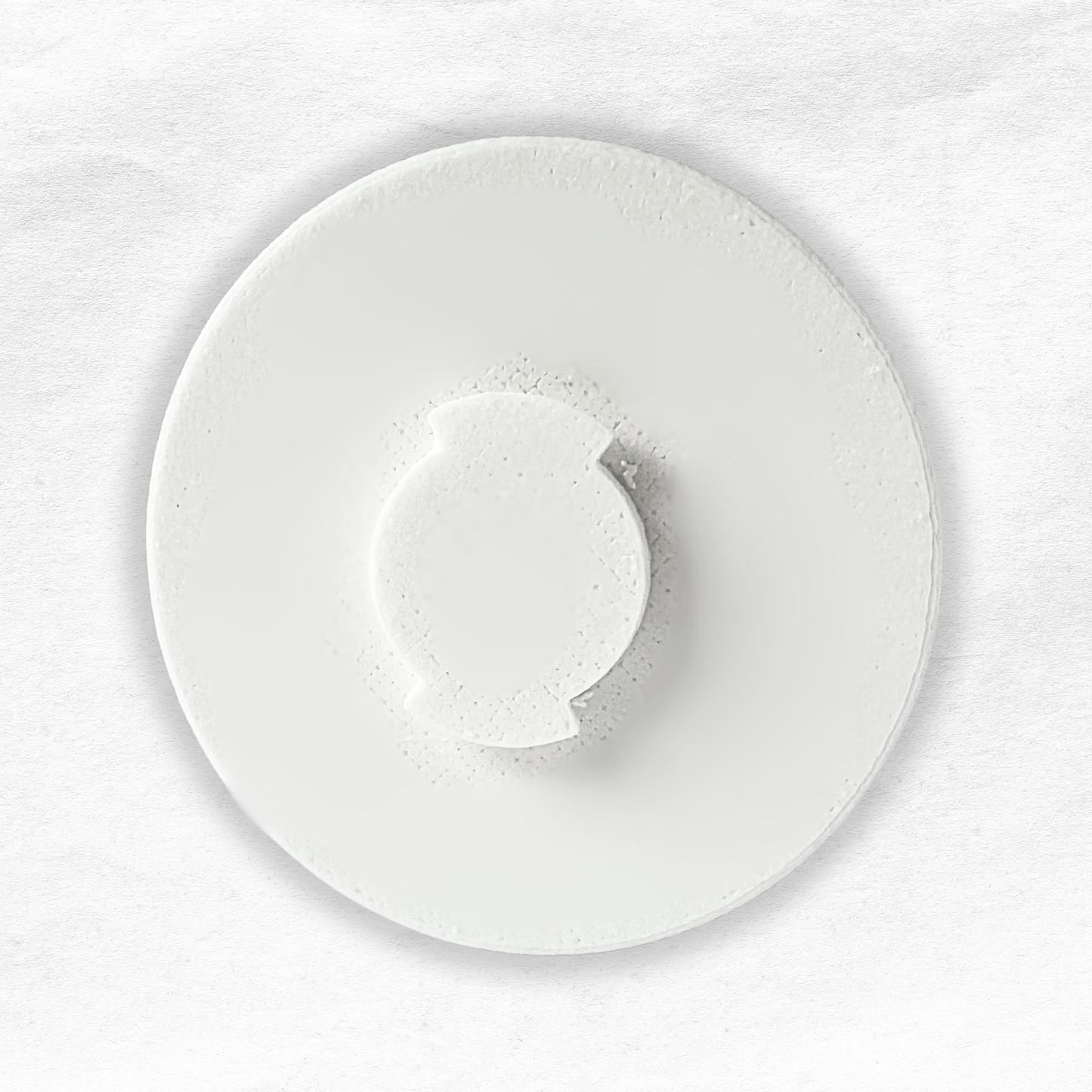 HelloBaby Baby Monitor Mount Adapter | HB6550 | 1/4” Thread - White circular base for baby monitor installation