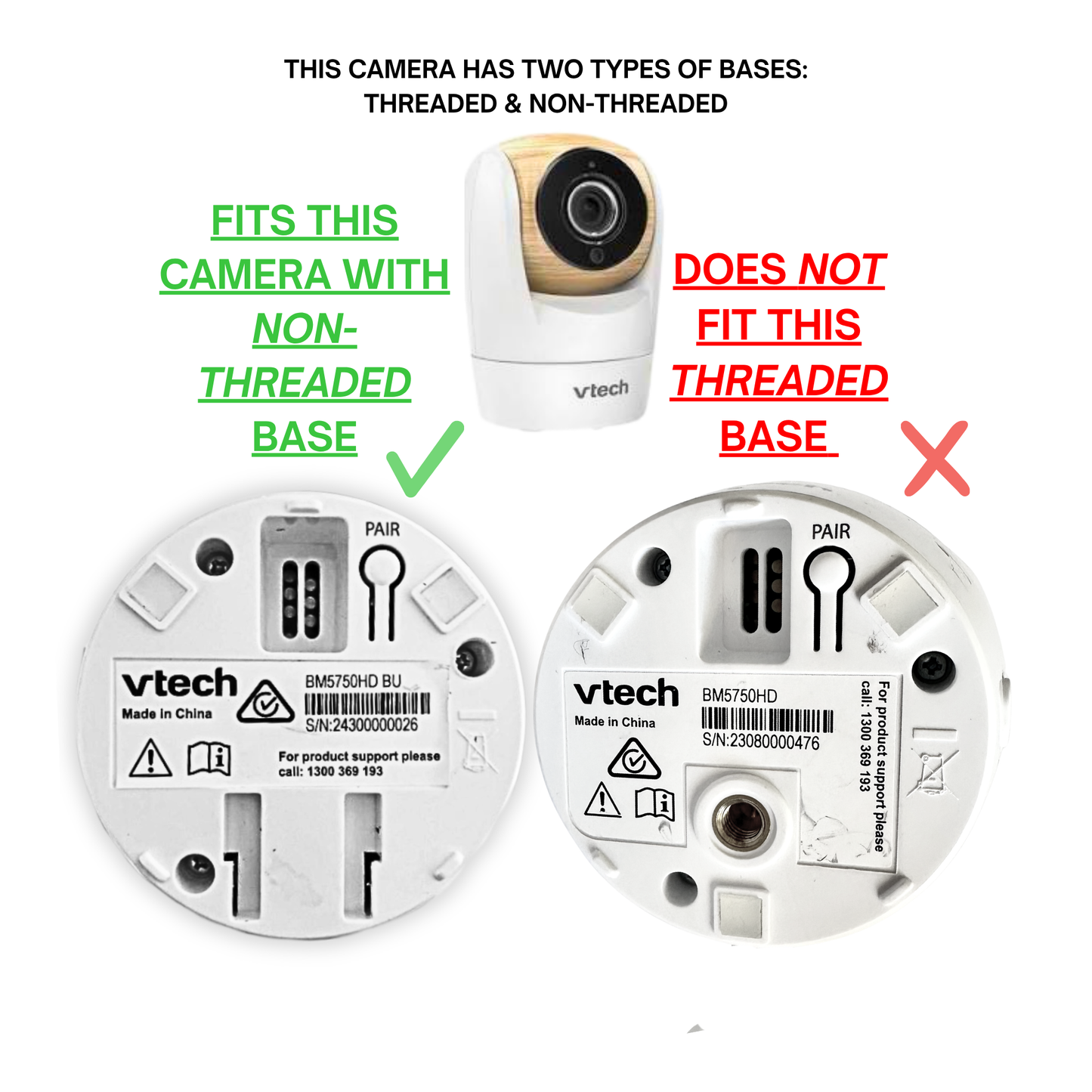 VTech BM5750HD & More Snoo & Cot Mount | No-Drill | Aussie Made