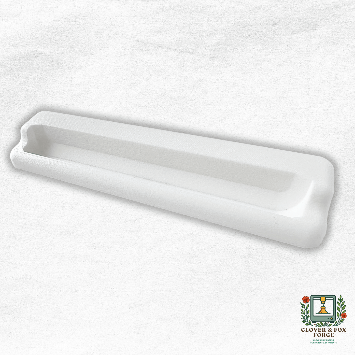 TweetyCam Baby Monitor Screen Dock | Cord Holder | Model 2.0 - White dock for baby monitor with cord holder design.