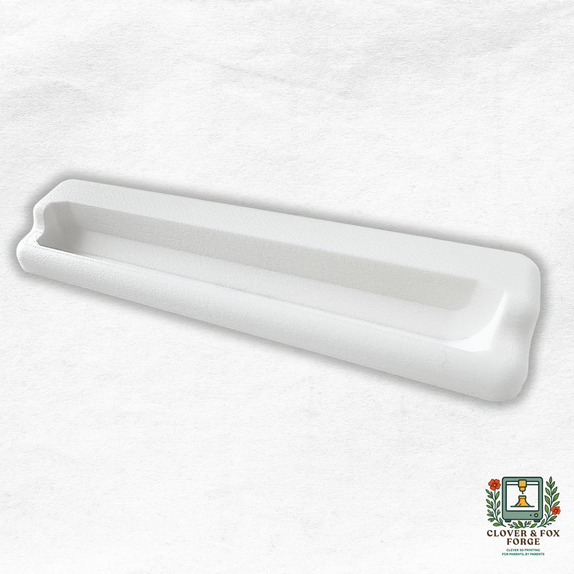 TweetyCam Baby Monitor Screen Dock | Cord Holder | Model 2.0 - White dock for baby monitor with cord holder design.