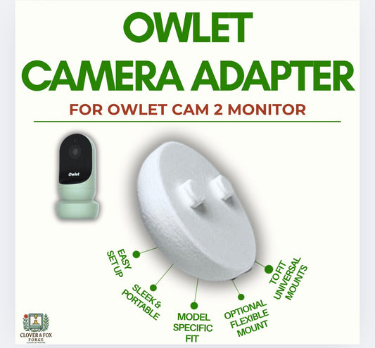 Owlet Cam 2 Adapter - Convert to 1/4” Tripod Thread | 3D Printed in Aus