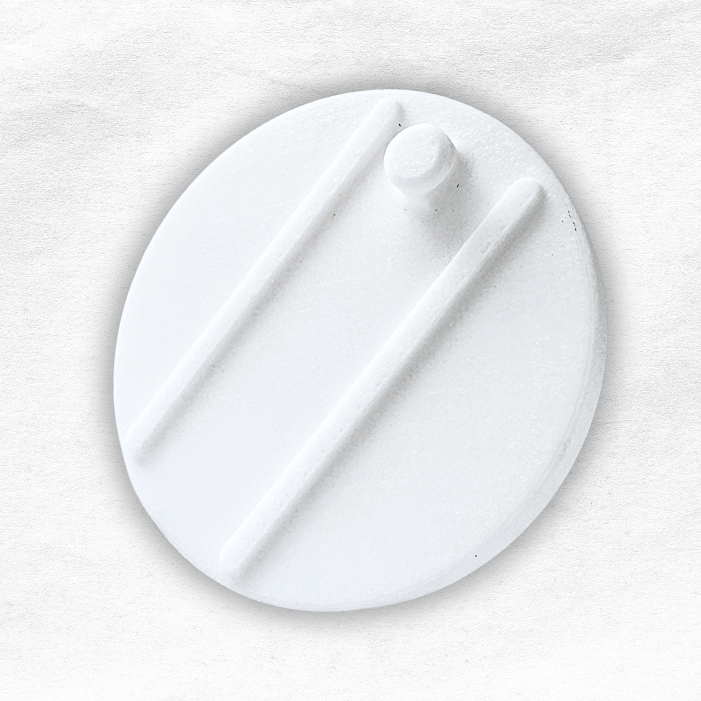 Infant Optics Baby Monitor Mount Adapter (1/4” Thread) | DXR-8 & DXR-8 Pro - white circular adapter with grooves.