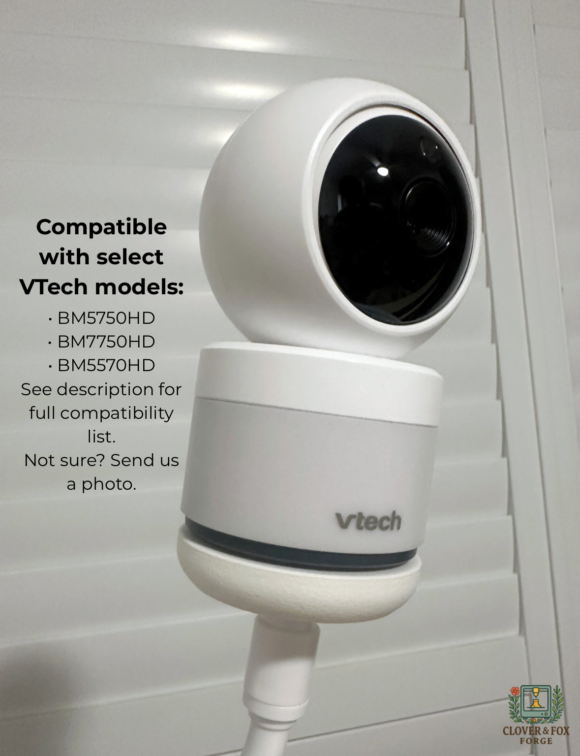 VTech Baby Monitor Mount Adapter | BM4700N & More | 1/4" Thread compatible with select VTech models