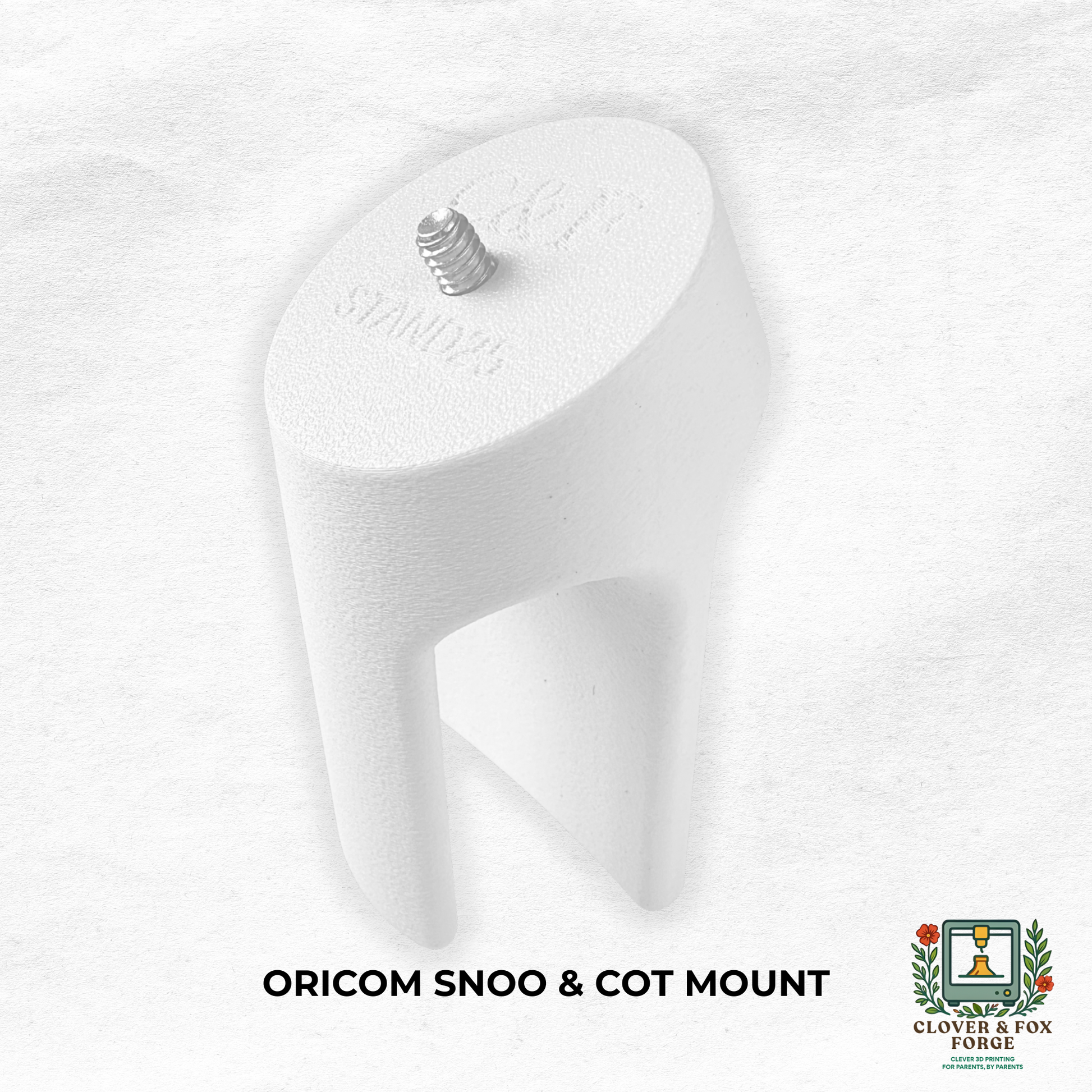 Oricom Baby Monitor Snoo & Cot Mount | OBH930, a no-drill baby monitor mount for cots and bassinets.