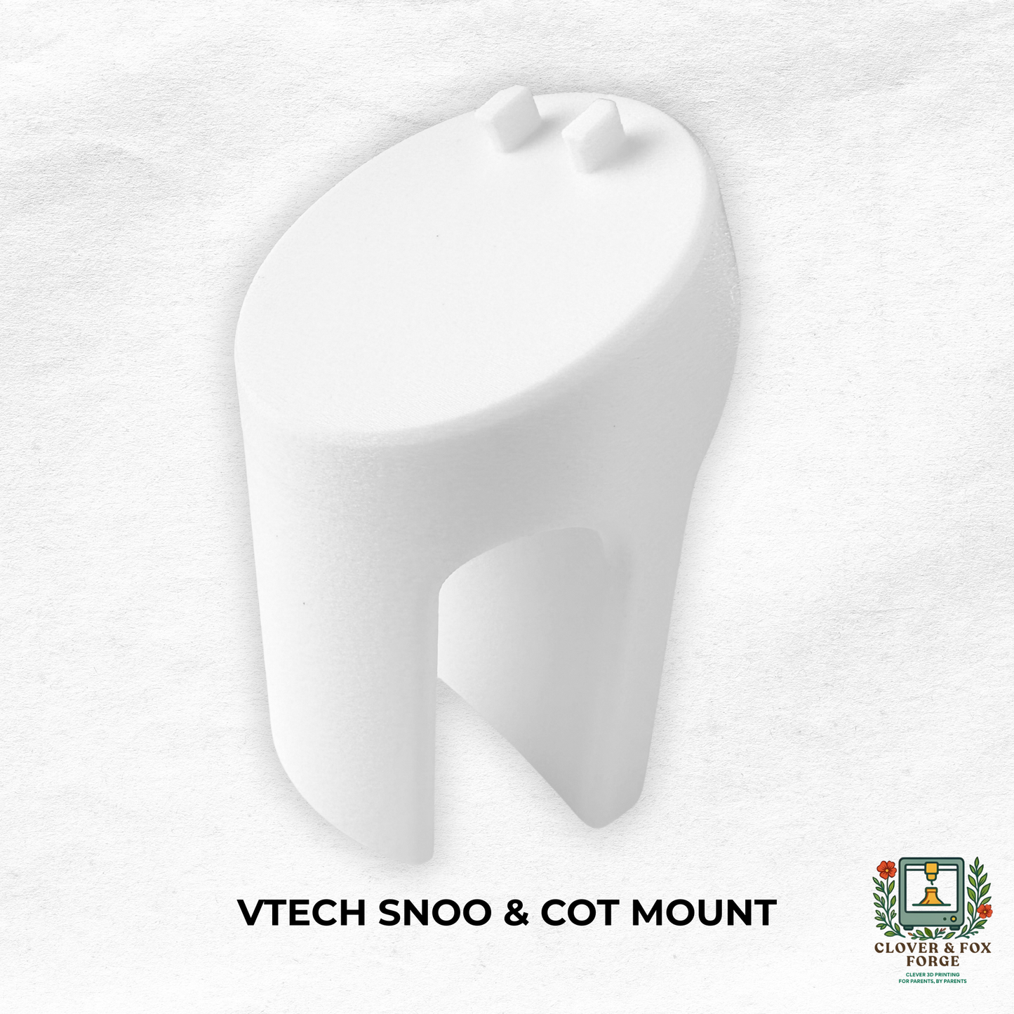 VTech Baby Monitor Snoo & Cot Mount | RM7754HD + More, white mount for baby monitor, no drill install