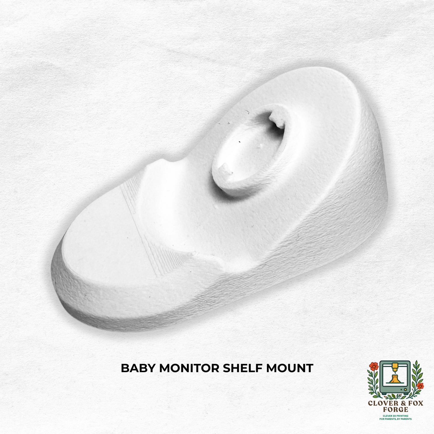 Tweetycam Baby Monitor Shelf Mount | Angled | All Models - stable no-drill adapter for baby monitors