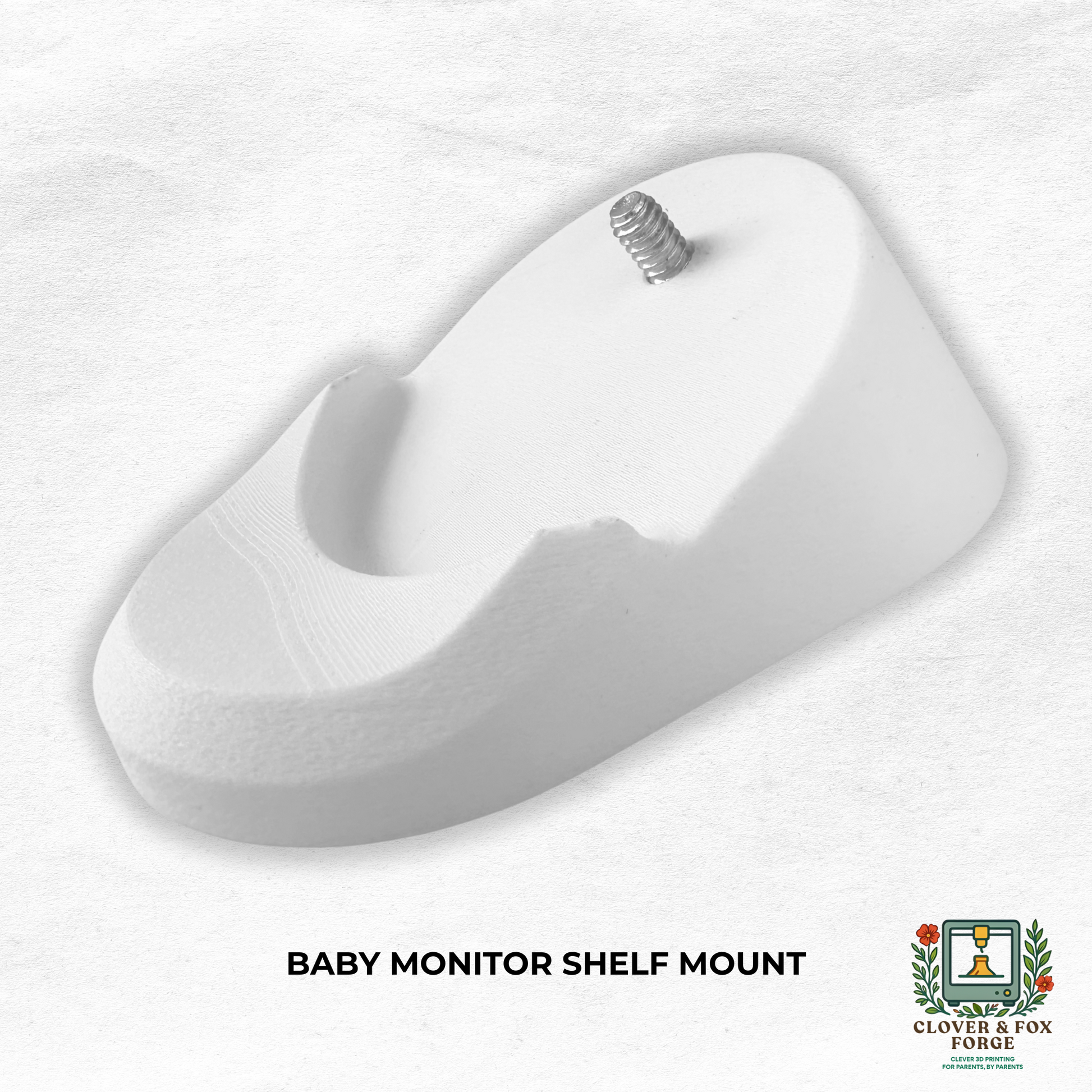 VTech Baby Monitor Shelf Mount | Angled | BM4500N & More - baby monitor adapter for stable viewing without drilling.