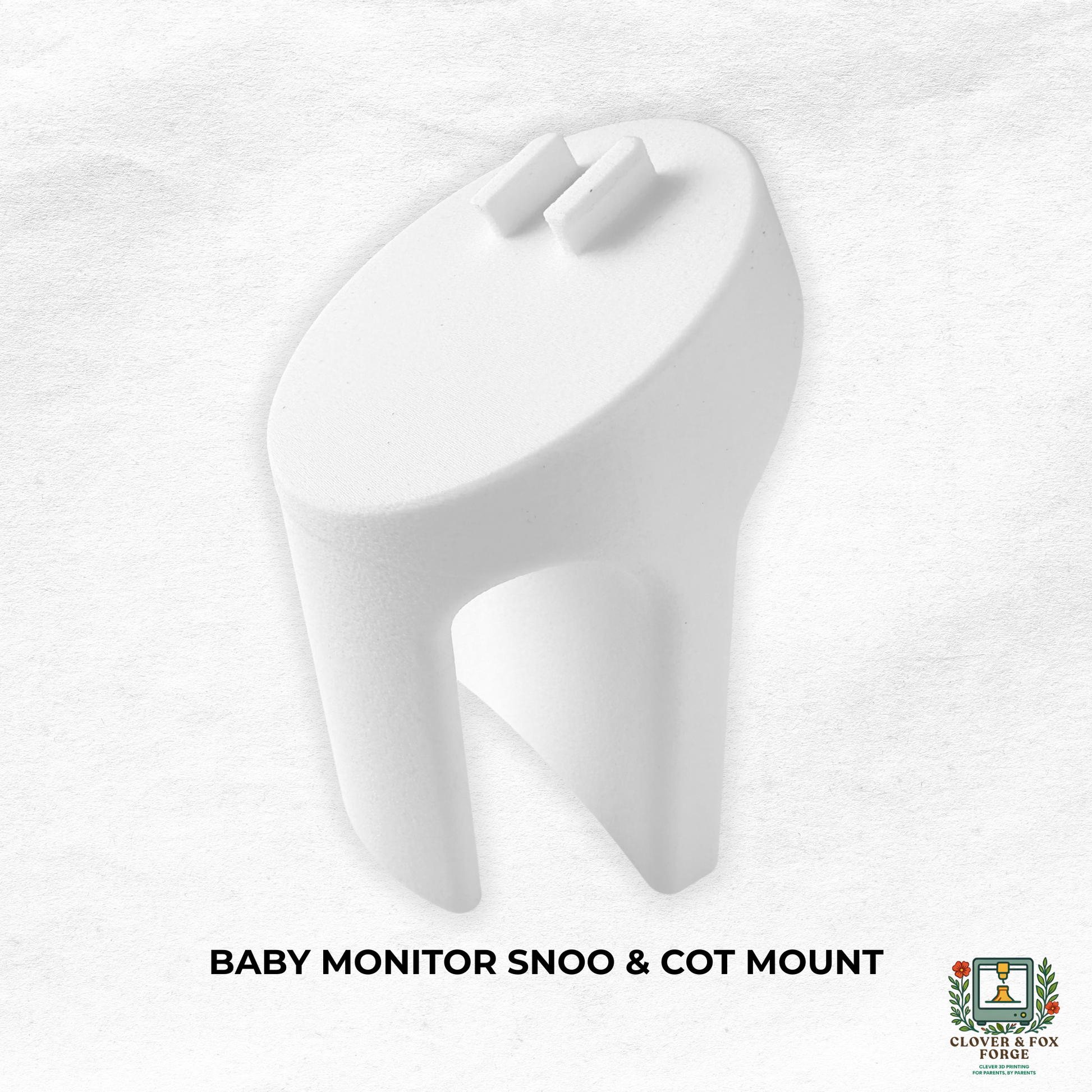 Vtech Baby Monitor Snoo & Cot Mount | Fits BM3350N + More, no drill baby monitor adapter for secure overhead viewing.