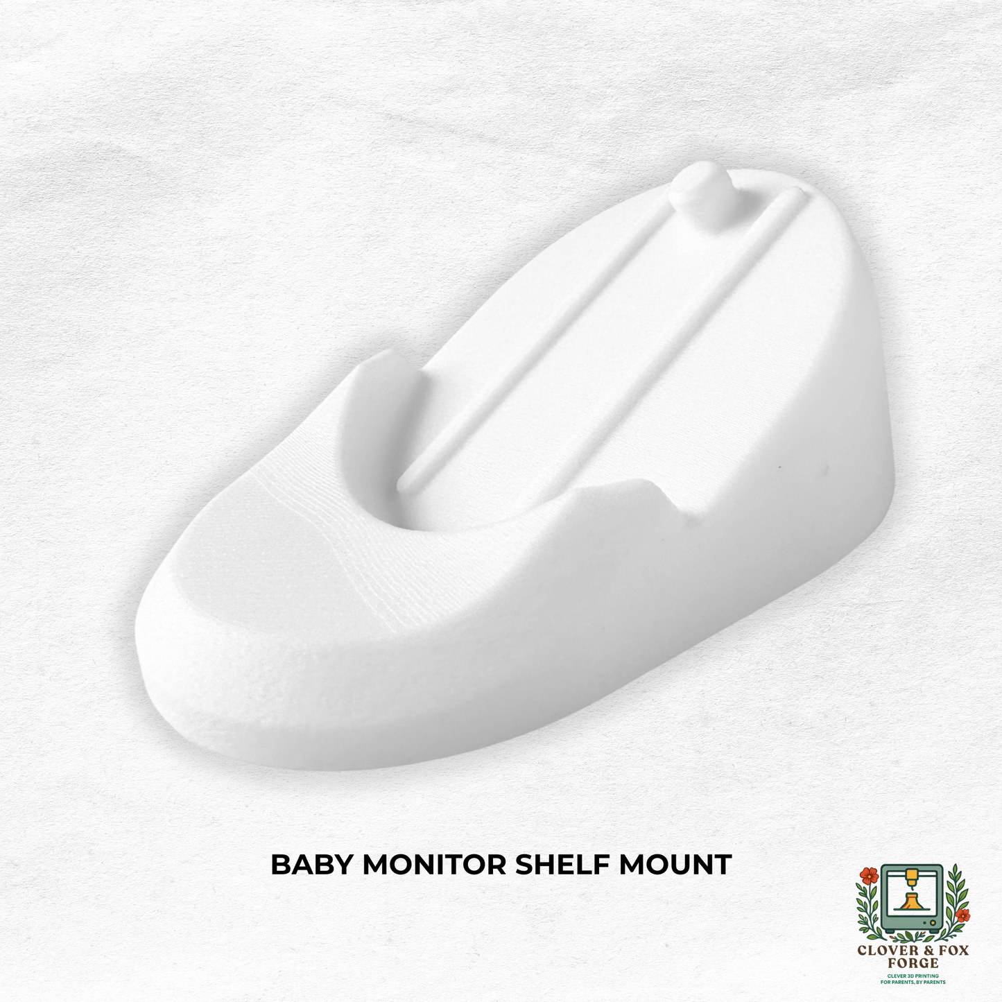 Infant Optics Baby Monitor Shelf Mount | Angled | DXR-8 & DXR-8 PRO on a white background