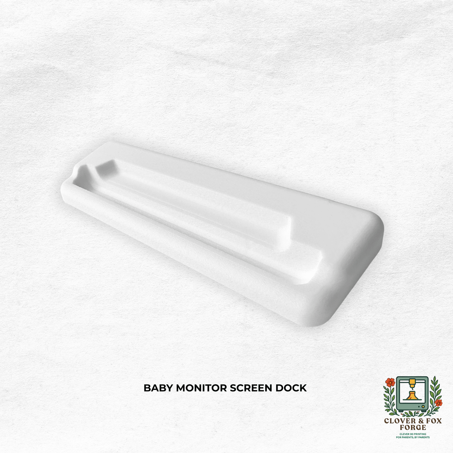 BabySense Baby Monitor Screen Dock | Cord Holder | 3D printed, Australian made dock for baby monitor stability.