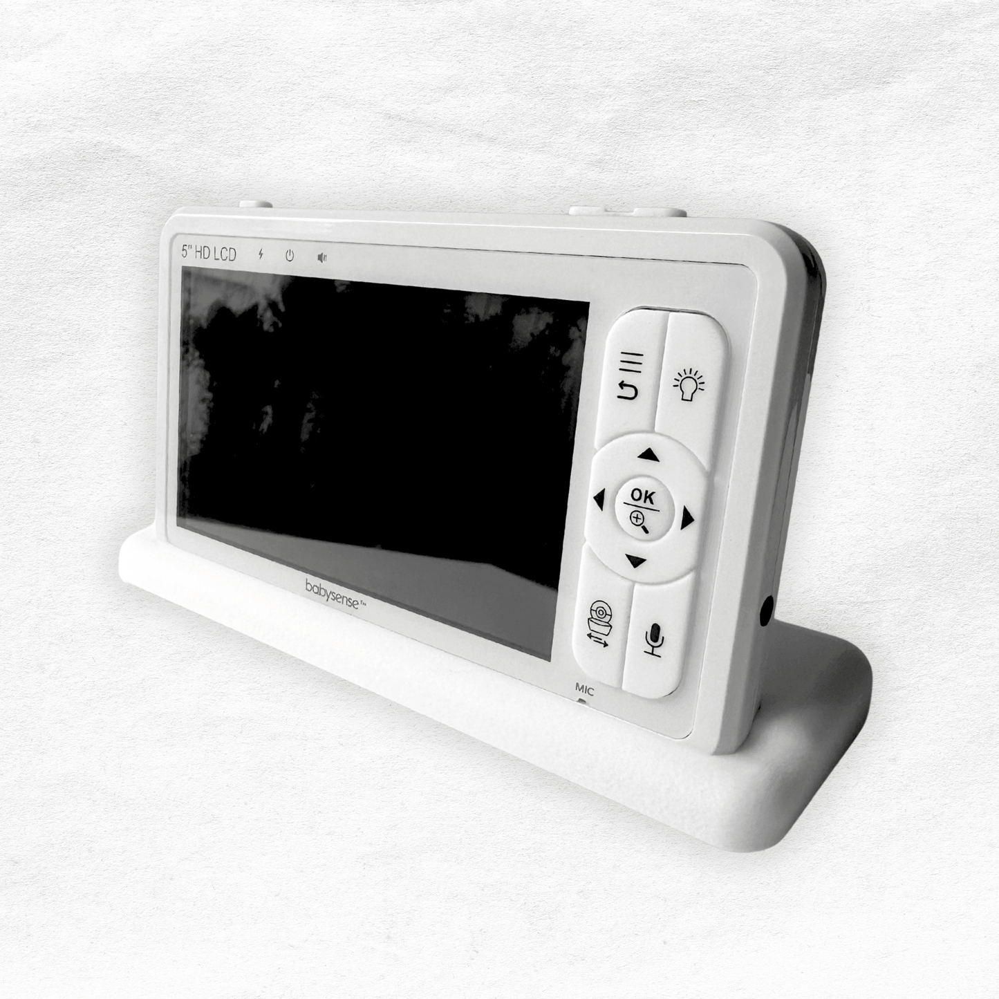 BabySense Baby Monitor Screen Dock | Cord Holder | compatible with HD2STX parent unit, sturdy 3D printed design (Aussie made).