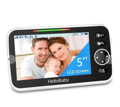 HelloBaby Baby Monitor Screen Dock | Cord Holder | HB6550 with 5 inch LCD display for parents monitoring their baby.