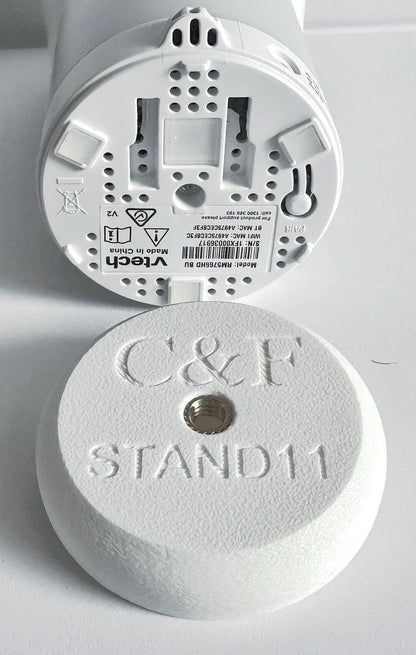 VTech Baby Monitor Mount Adapter | BM5200N & More | 1/4" Thread bottom view showing mounting interface and adapter base.