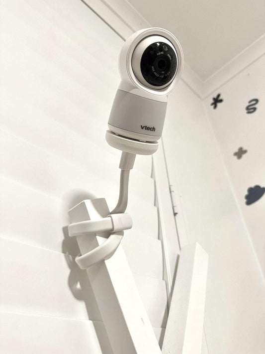 VTech Baby Monitor Mount Adapter | RM7754HD & More | 1/4" Thread attached to a shelf mount for easy baby monitoring