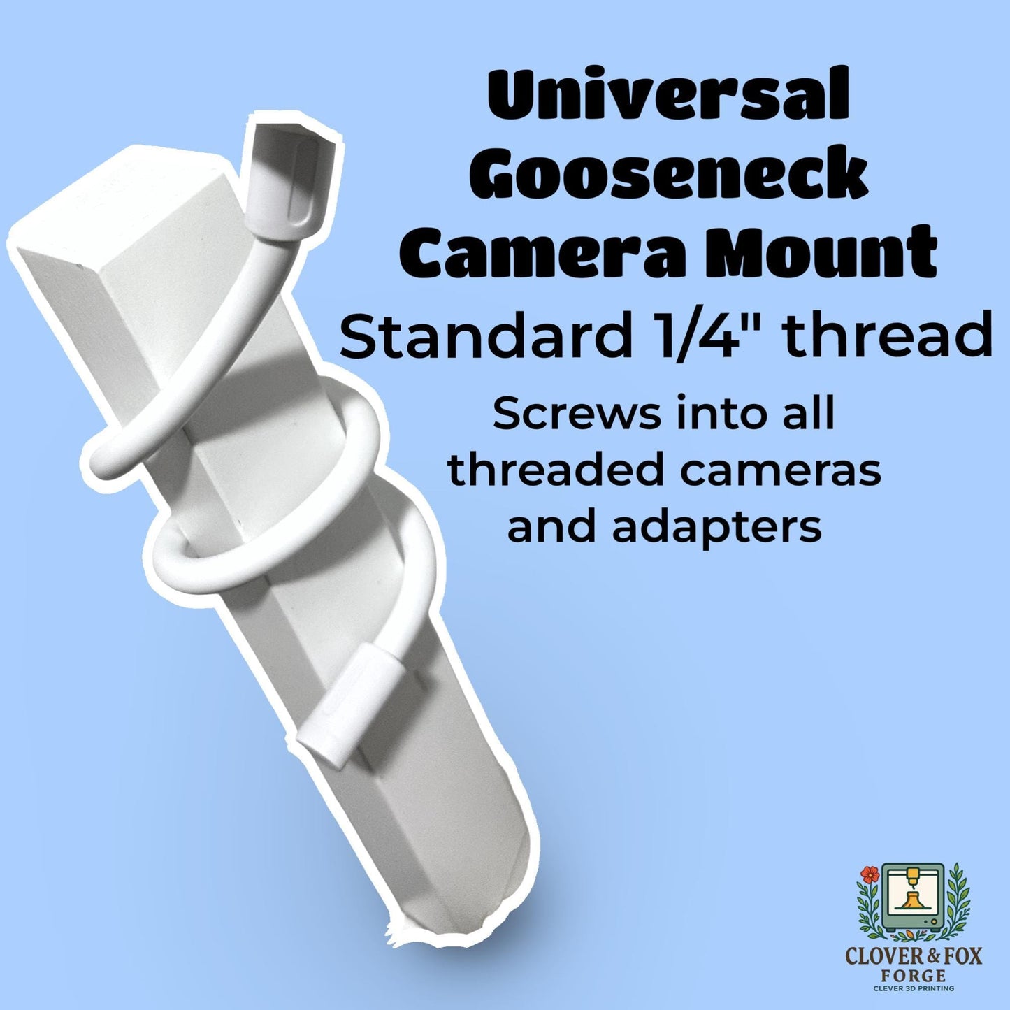 VTech BM3350N / VM5254 / BM5210 / BM4200 / BM5200 Baby Monitor Adapter – Converts to 1/4” Thread | 3D Printed in Australia | Eco-Friendly Family Made