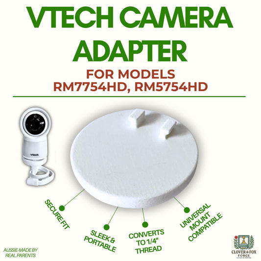 VTech RM7754HD & RM5754HD Baby Monitor Tripod Adapter, 1/4" Thread, 3D Printed Mount