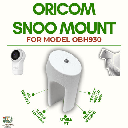 Oricom Baby Monitor Snoo & Cot Mount | OBH930 for secure overhead view on Snoo, cot, or bassinet, no-drill installation.
