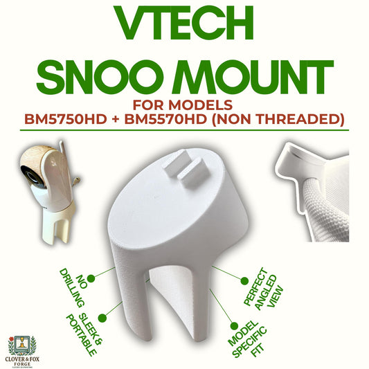 VTech Snoo & Cot Baby Monitor Mount – Fits BM5750HD & BM5570HD | 30° Angled Clip-On Stand | 3D Printed in Australia