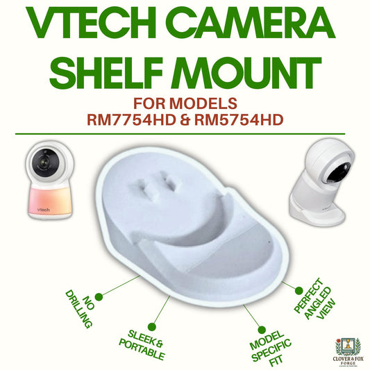 VTech RM7754HD / RM5754HD Shelf Mount – 30° Angled No-Drill Stand | 3D Printed in Australia