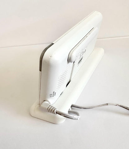 VTech Baby Monitor 5" Screen Dock | Cord Holder | RM5766HD & More in white, securely holding the parent unit.
