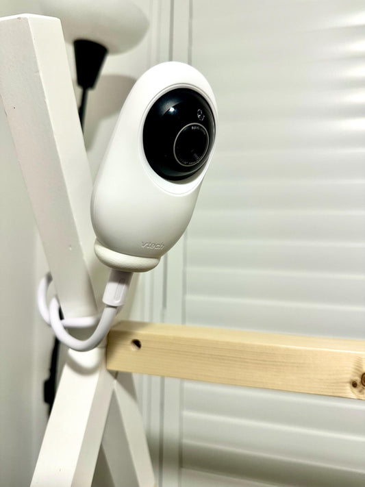 VTech Baby Monitor Mount Adapter | RM2751 | 1/4" Thread attached to a shelf mount for secure baby monitoring.