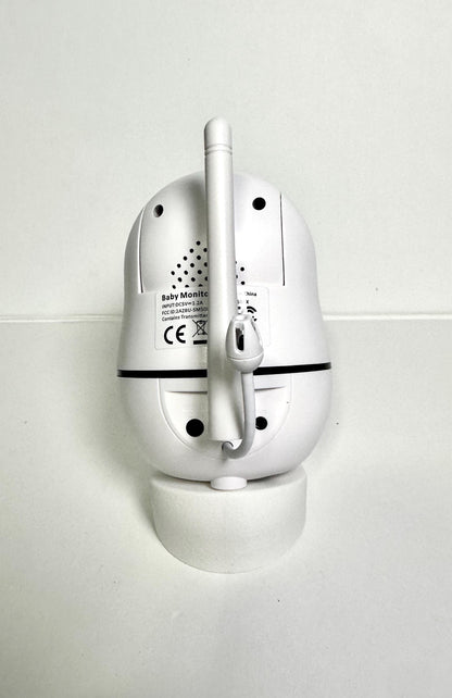 Tweetycam Baby Monitor Shelf Mount | Angled | All Models - Back view of baby monitor on shelf mount.