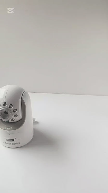 Infant Optics Baby Monitor Shelf Mount | Angled | DXR-8 & DXR-8 PRO displayed with monitor on a white background.