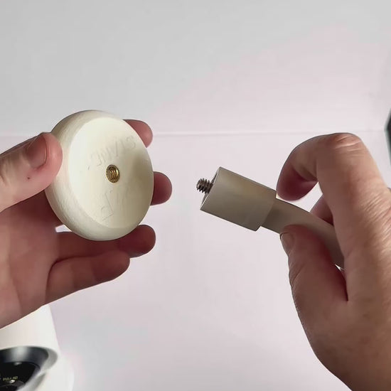 VTech Baby Monitor Mount Adapter | RM7766HD & More | 1/4" Thread in use, highlighting the smooth base and threaded component.