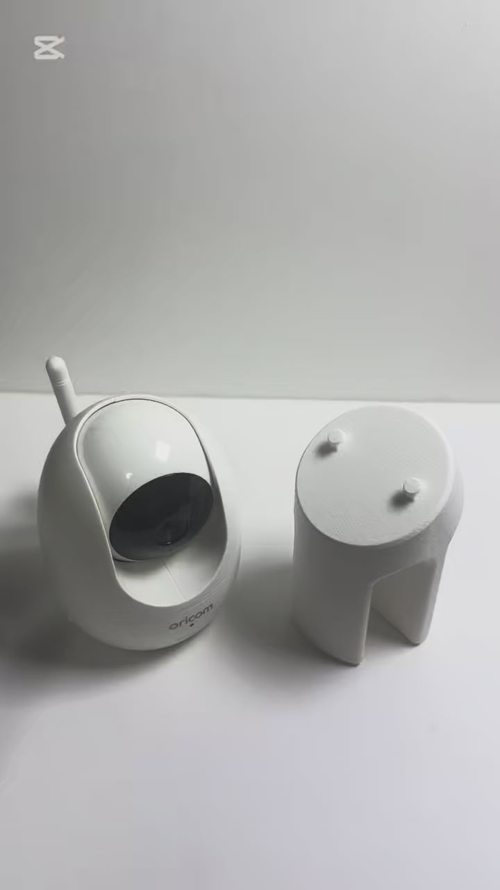 Oricom Baby Monitor Snoo & Cot Mount | CU745 showing baby monitor and no-drill cot mount.