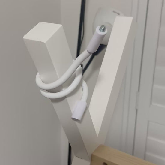 VTech Baby Monitor Mount Adapter | BM5200N & More | 1/4" Thread mounted on a white shelf for baby monitor stability.
