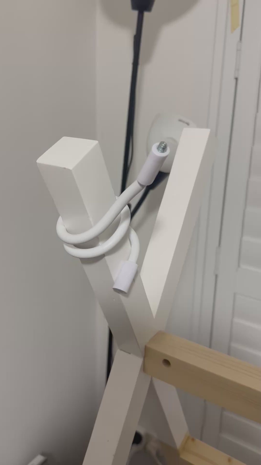 VTech Baby Monitor Mount Adapter | BM5200N & More | 1/4" Thread mounted on a white shelf for baby monitor stability.