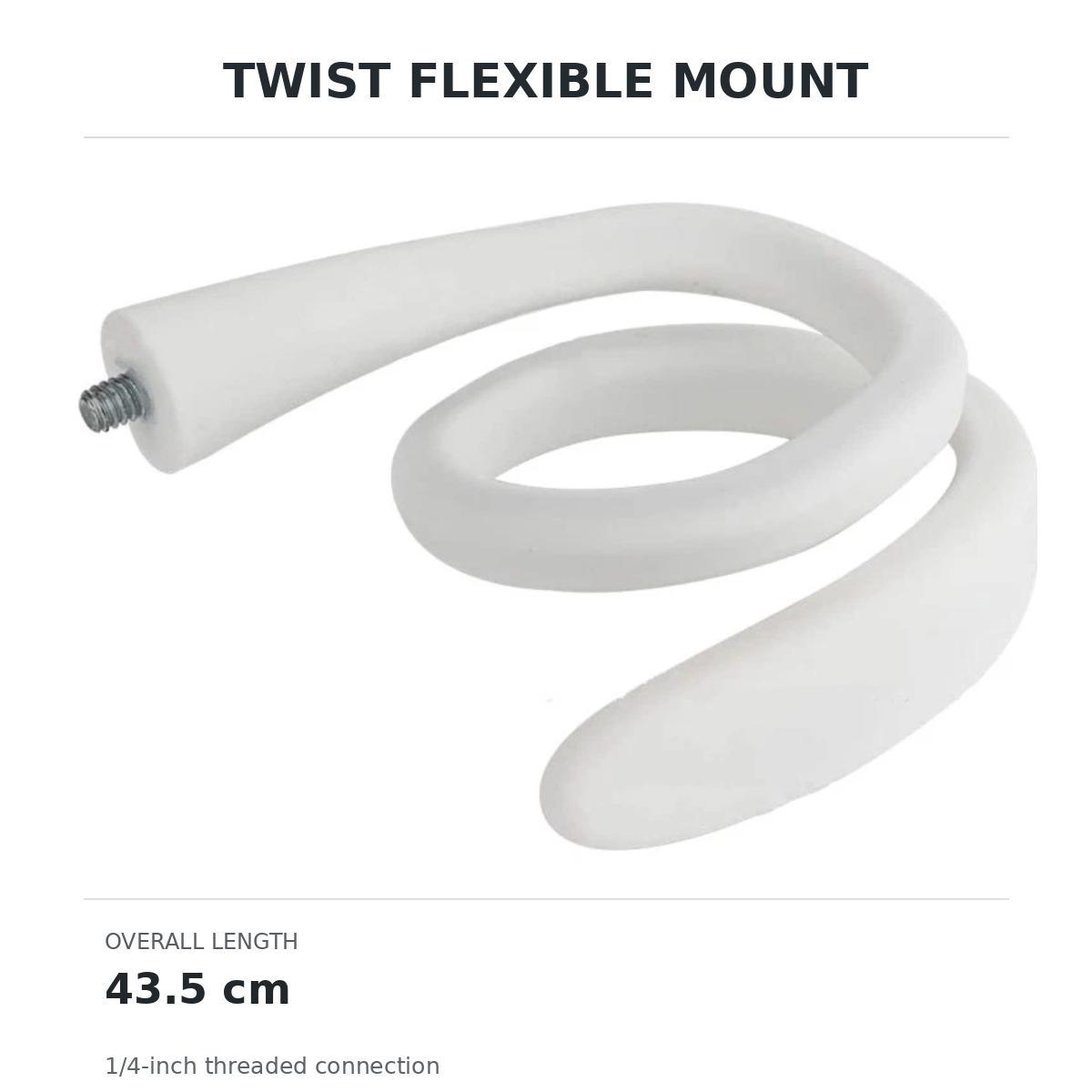 TWIST mount dimensions: 43.5 cm overall length